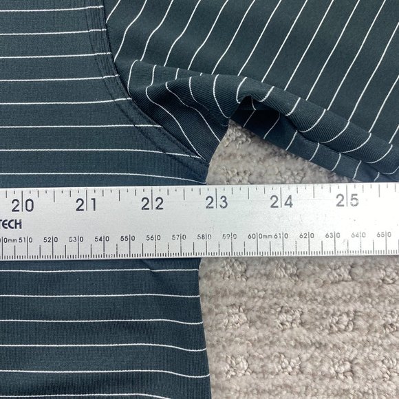 Dunning Golf Shirt Men Large L Black White Striped COOLMAX Grey Wolf Golf Casual - Picture 7 of 8